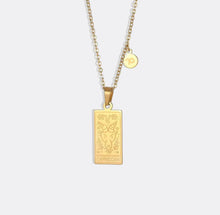 Load image into Gallery viewer, Zodiac Gold Card Necklace