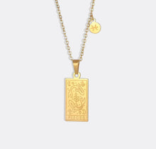 Load image into Gallery viewer, Zodiac Gold Card Necklace