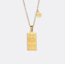Load image into Gallery viewer, Zodiac Gold Card Necklace