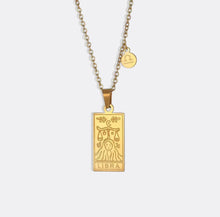 Load image into Gallery viewer, Zodiac Gold Card Necklace