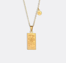 Load image into Gallery viewer, Zodiac Gold Card Necklace