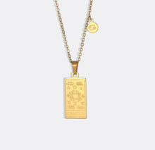 Load image into Gallery viewer, Zodiac Gold Card Necklace