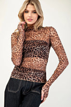 Load image into Gallery viewer, Sheer Leopard Long sleeve
