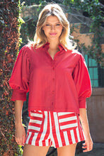 Load image into Gallery viewer, Tomato Basil Button Down Top
