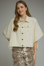 Load image into Gallery viewer, Ecru Denim Cape

