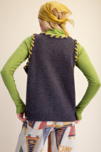 Load image into Gallery viewer, Midnight Blue Laced Hem Vest
