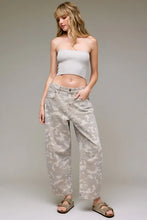 Load image into Gallery viewer, Sammie Tan Camo Barrel Jean

