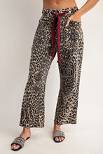Load image into Gallery viewer, Leopard Barrel Tie Waist Jean
