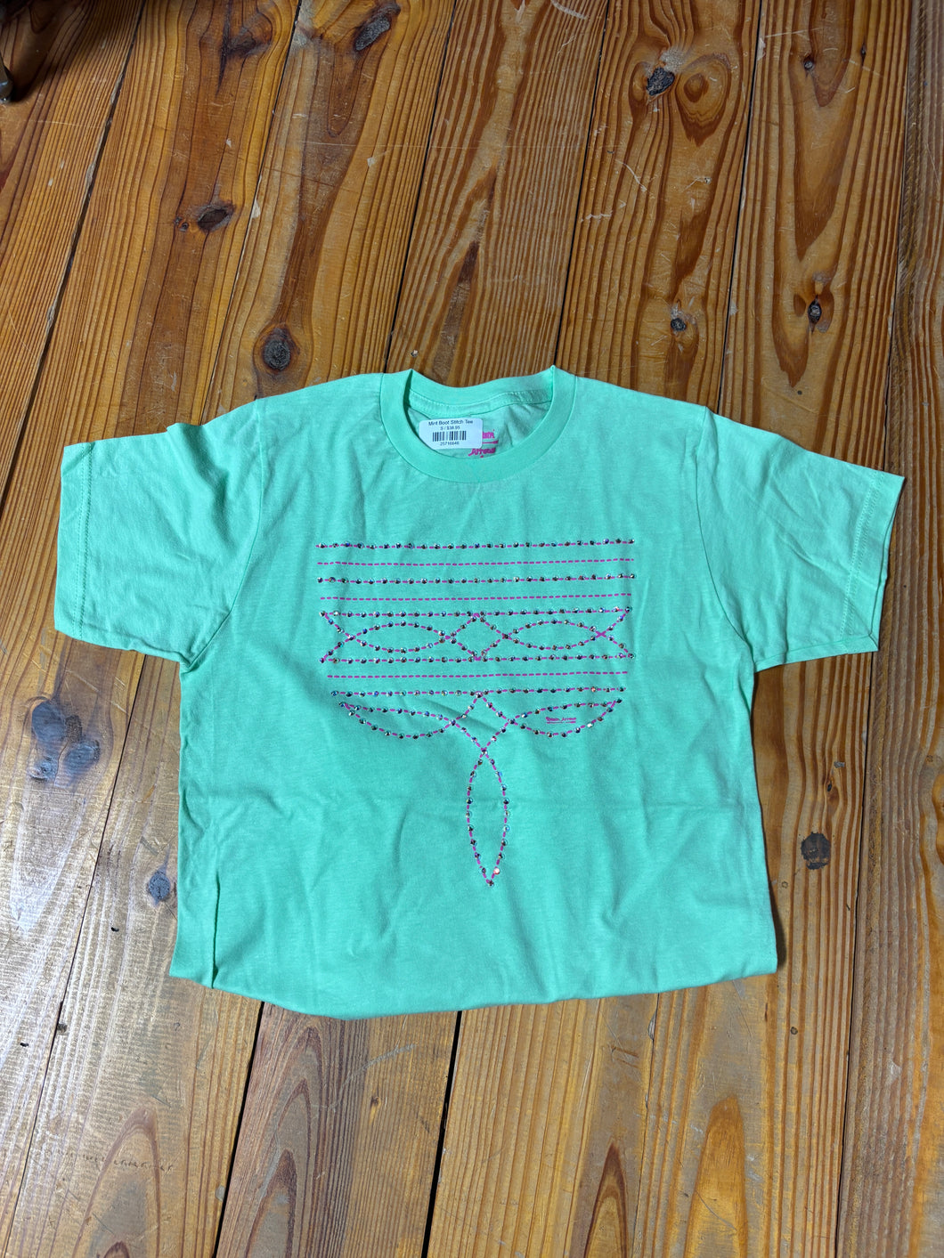 Mint Boot Stitch Tee