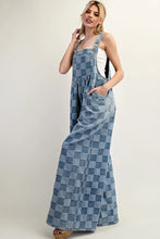Load image into Gallery viewer, Checker Print Wide Leg Overall

