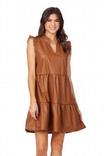 Load image into Gallery viewer, Tabitha Leather Dress Tan
