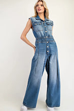 Load image into Gallery viewer, Denim Wide Leg Jumpsuit

