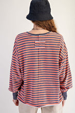 Load image into Gallery viewer, Coral Chaos Stripe Top
