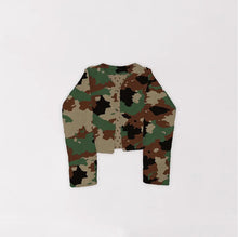 Load image into Gallery viewer, Ida Mae Cheyenne Camo Cropped Quilted Jacket
