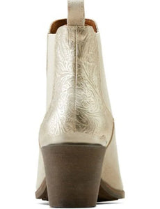 Ariat Women’s Bradley Bootie - White Suede/Embossed Pearl