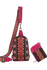 Wrangler Aztec Sling/Card Holder Set