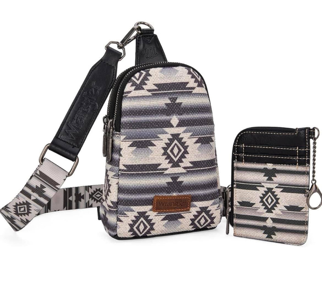 Wrangler Aztec Sling/Card Holder Set