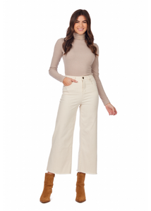 Crawford Wide Leg Jeans Cream