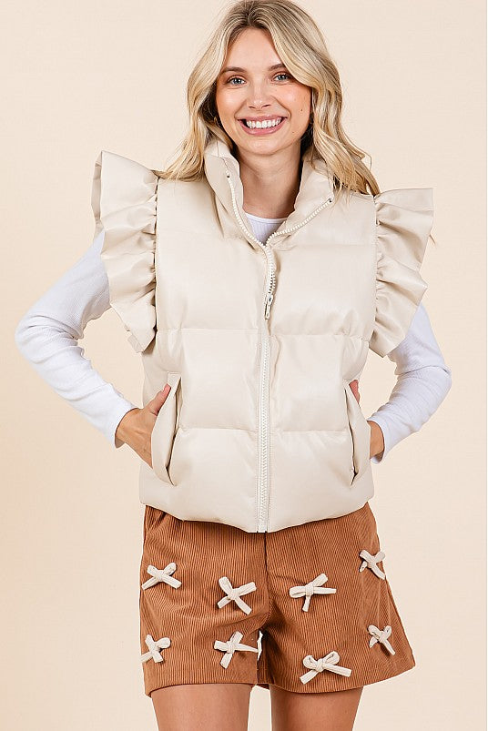 Fancy Nancy Faux Leather Vest