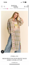 Load image into Gallery viewer, Juju Bean Mesh Button Down
