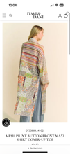 Load image into Gallery viewer, Juju Bean Mesh Button Down
