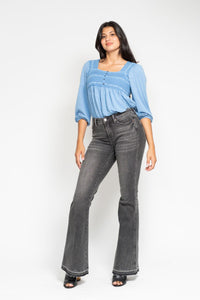 Washed Gray Flare Jean