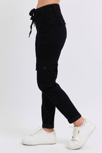 Blk Cargo Cuffed Jogger Jean