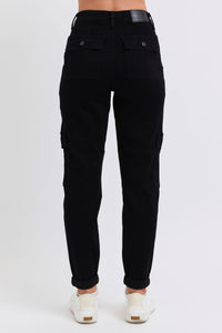 Blk Cargo Cuffed Jogger Jean