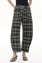 Load image into Gallery viewer, Plaid Plans Barrel Jean
