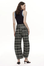 Load image into Gallery viewer, Plaid Plans Barrel Jean
