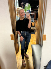 Load image into Gallery viewer, Hi Rise Button Fly Cut Off Skinny

